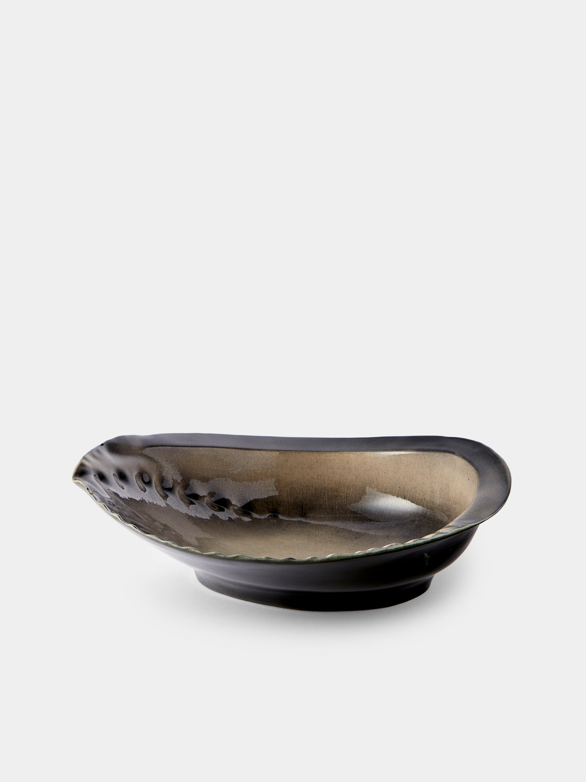Antique and Vintage - 1950s Pol Chambost Ceramic Shell Bowl - White - ABASK - 