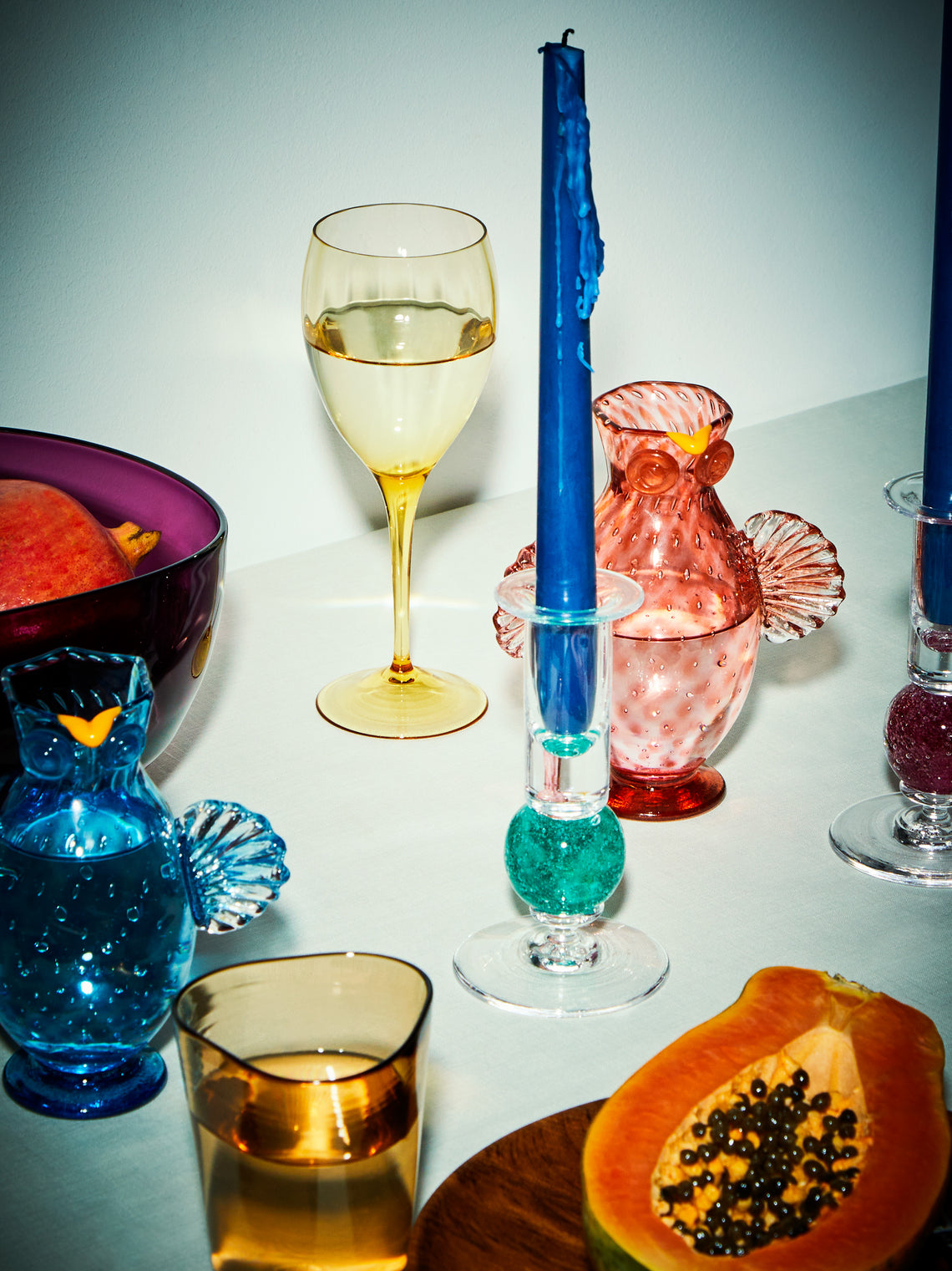 Stewart Hearn - Stellar Hand-Blown Glass Candlesticks (Set of 2) -  - ABASK
