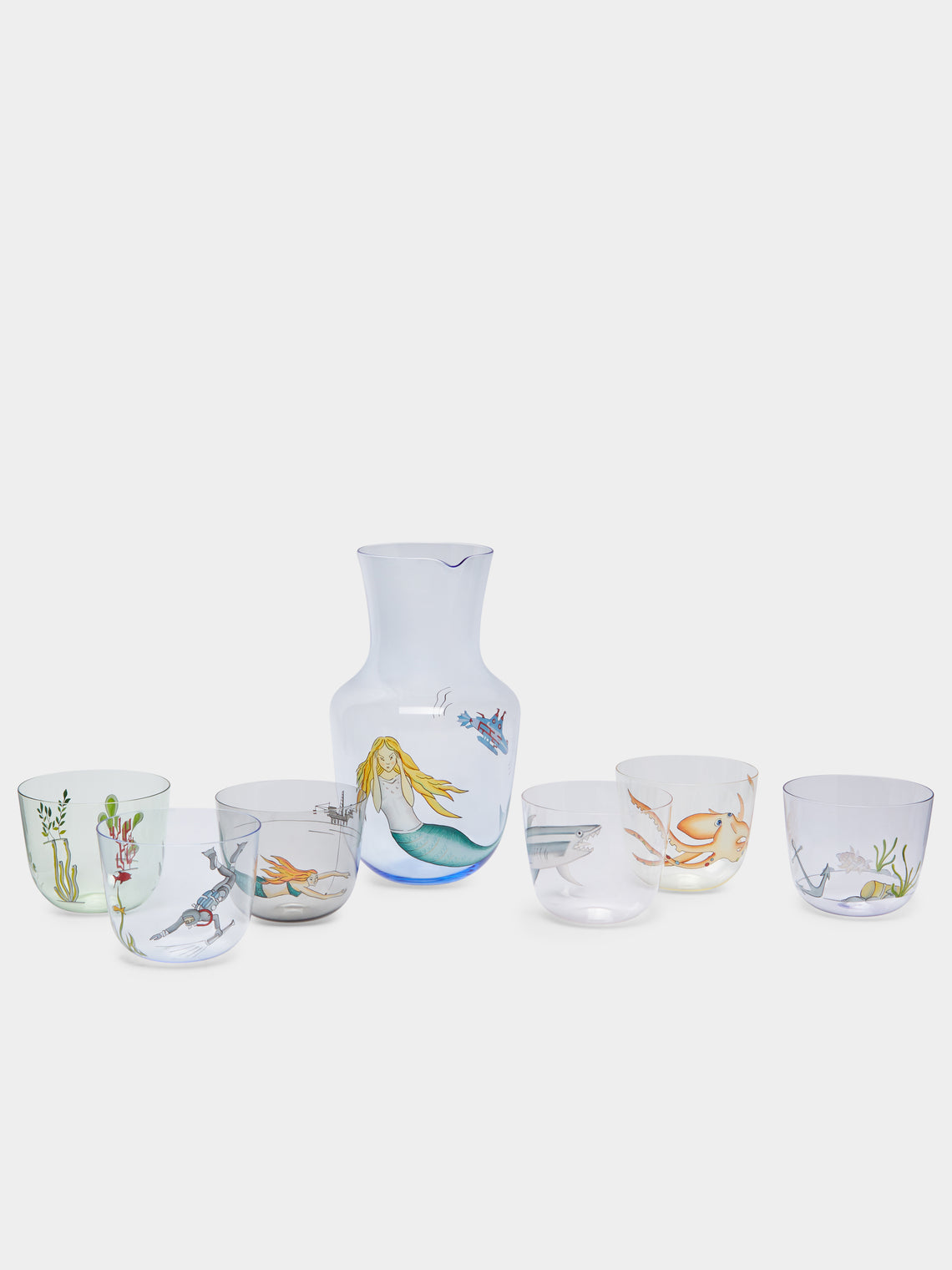 Lobmeyr - High Seas Hand-Painted Crystal Pitcher -  - ABASK