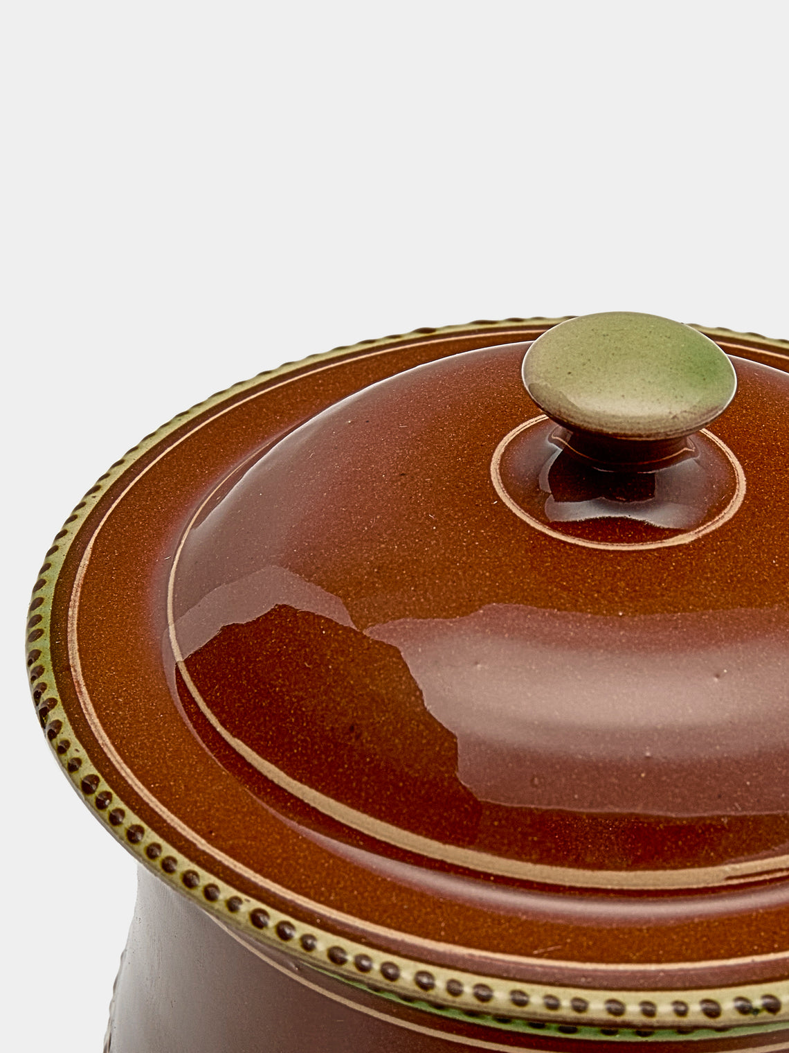 Poterie d’Évires - Giraffes Hand-Painted Ceramic Mini Lidded Pot - Light brown - ABASK