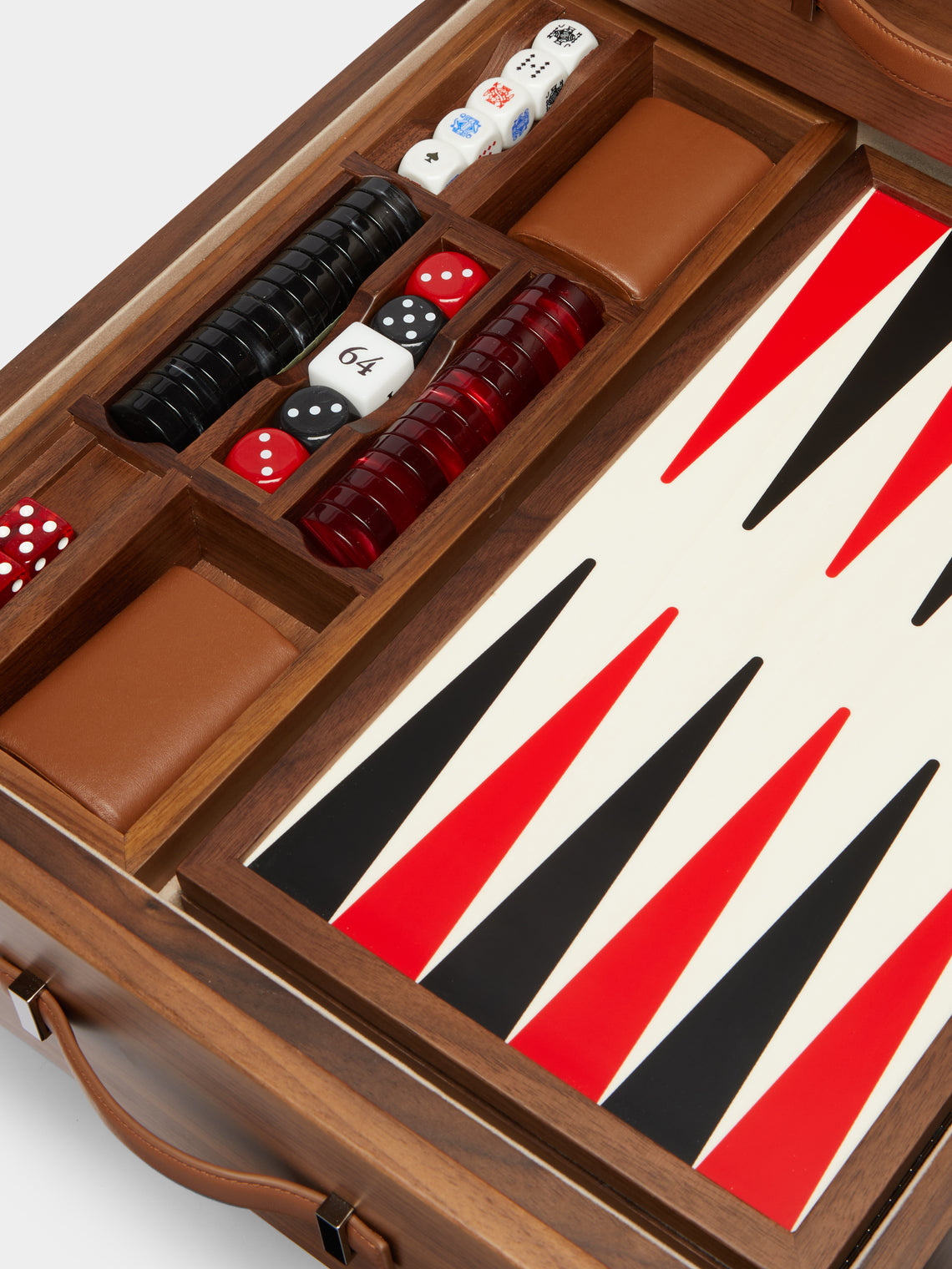 Agresti - Walnut Backgammon, Checkers, Chess, Dominoes and Roulette Compendium -  - ABASK
