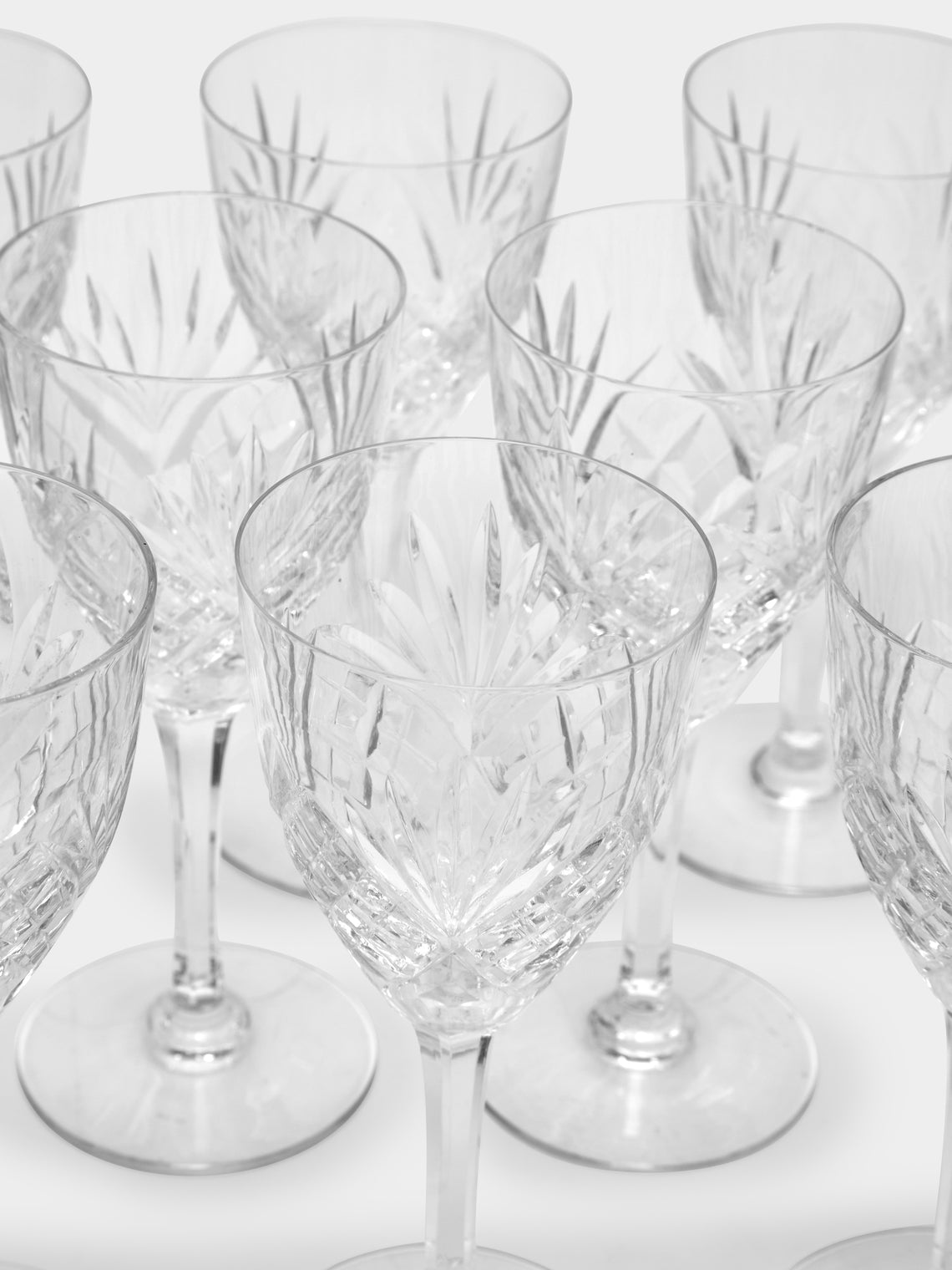 Antique and Vintage - 1950s Saint Louis Crystal Glasses (Set of 12) -  - ABASK