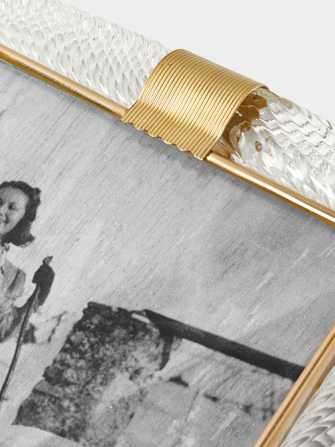 Antique and Vintage - 1960s Murano Glass Photo Frame - Clear - ABASK