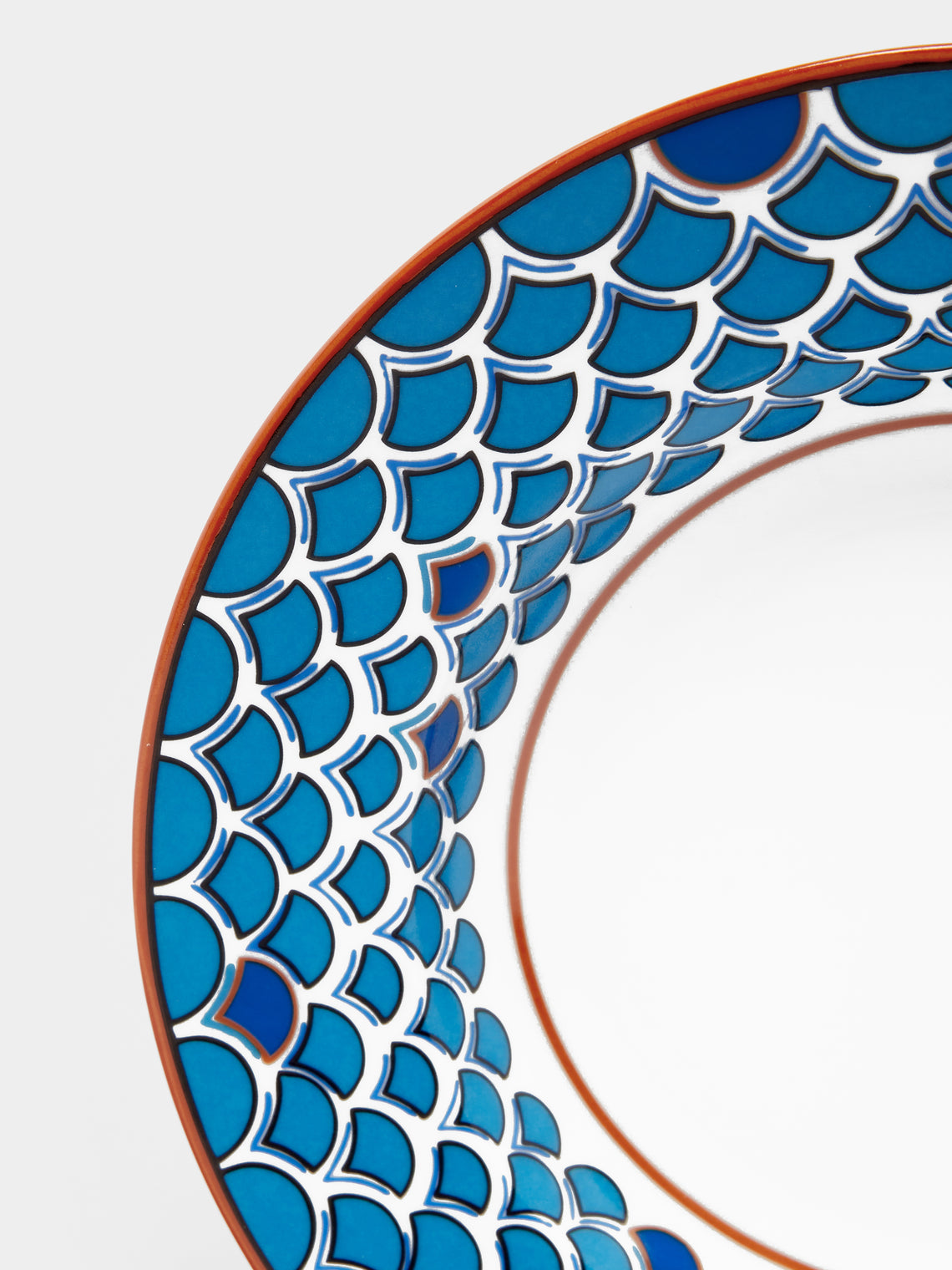 Pinto Paris - Lagon Porcelain Soup Plate -  - ABASK