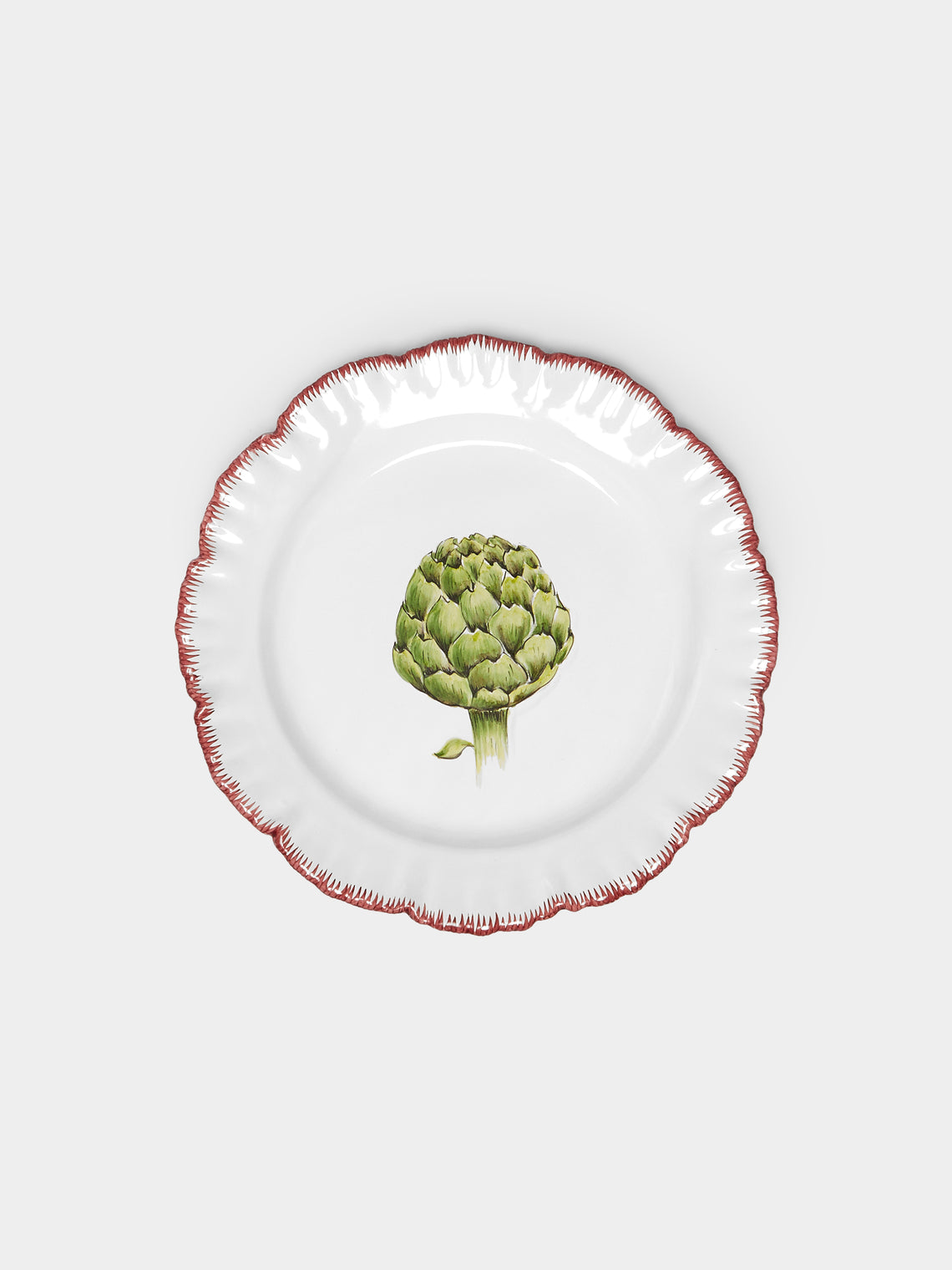 Atelier Soleil - Vegetable Garden Artichoke Hand-Painted Ceramic Side Plate -  - ABASK - 
