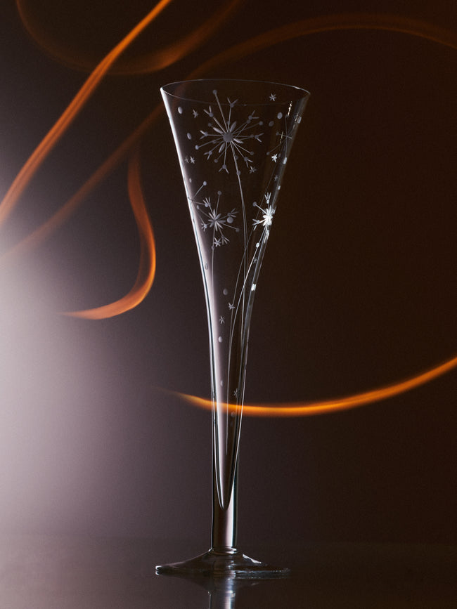 Artel - Fireworks Hand-Engraved Crystal Champagne Flute -  - ABASK