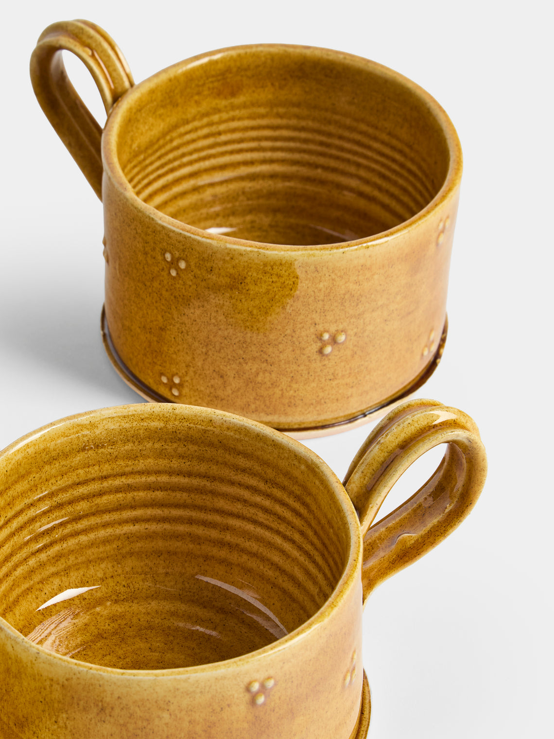 Neville Tatham - Slipware Teacups (Set of 4) - Yellow - ABASK