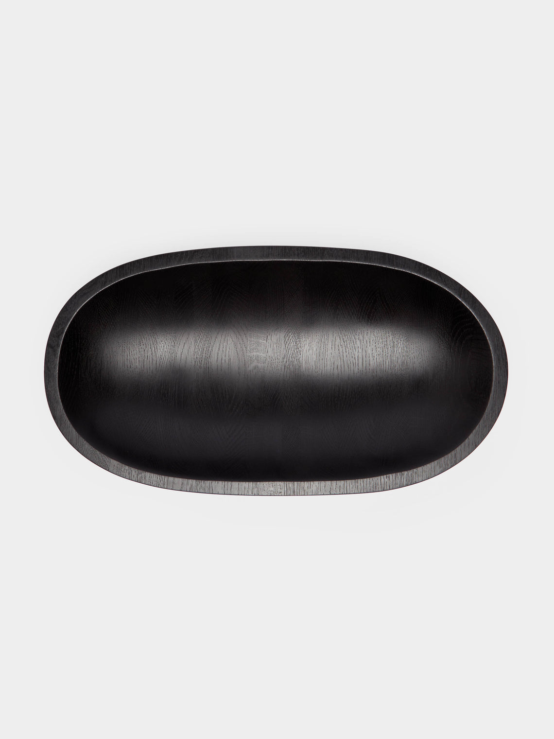 The Wooden Palate - Ebonised Oak Large Oval Bowl -  - ABASK