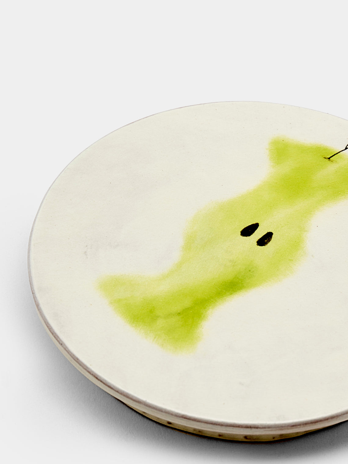 Yon Ho Kyung - Apple Core Buncheong Small Plate - White - ABASK