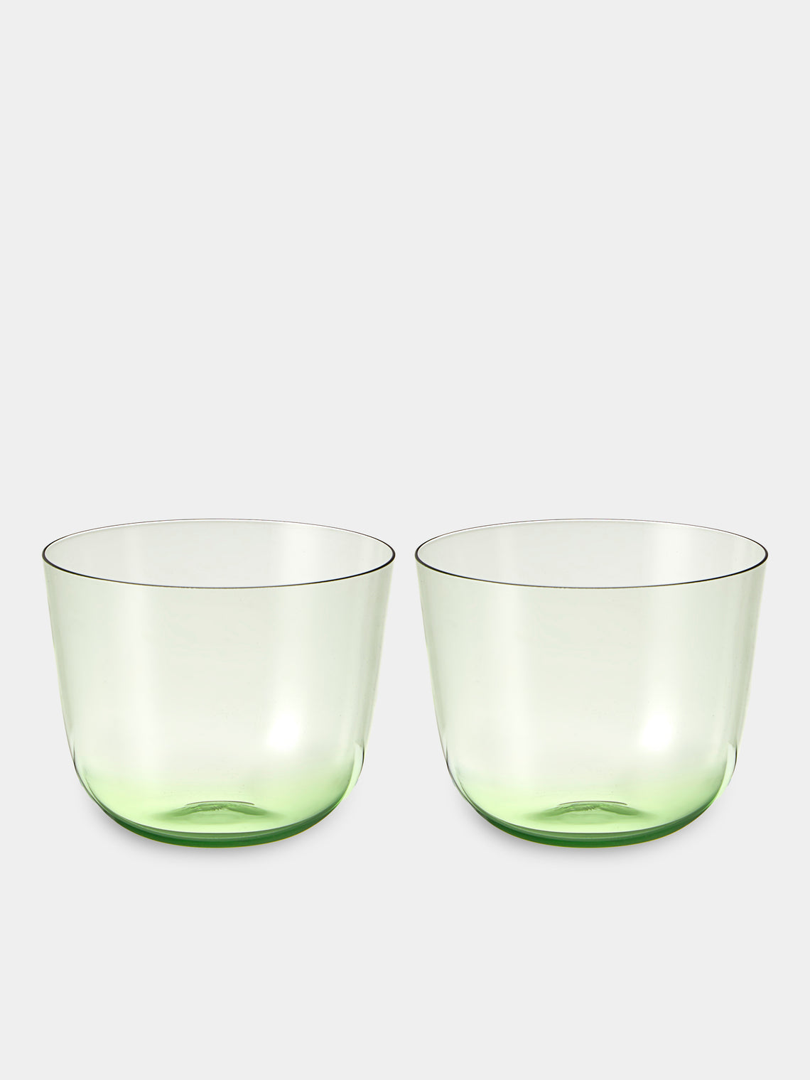 Lobmeyr - | Set of 2 | Alpha Crystal Tumblers - Green - ABASK