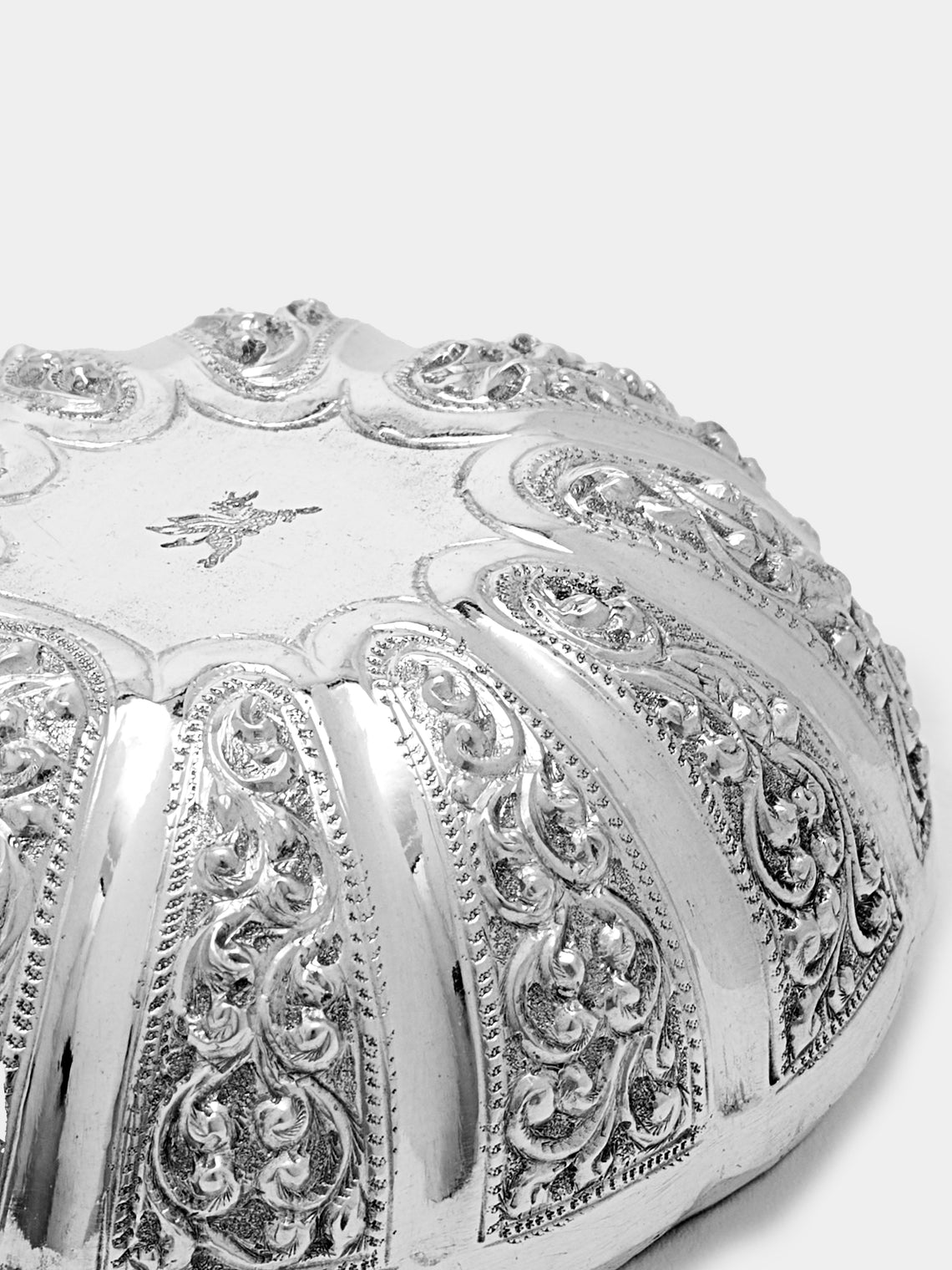 Antique and Vintage - 1940s Burmese Sterling Silver Pumpkin Pot - Silver - ABASK
