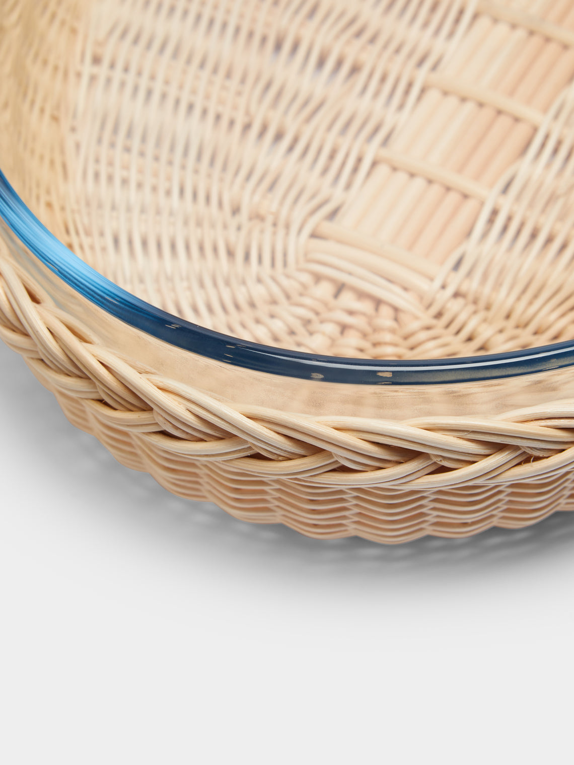 Mila Maurizi - Camelia Handwoven Wicker and Glass Baking Dish -  - ABASK