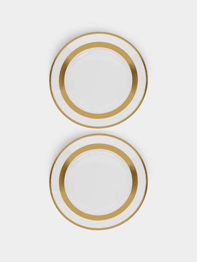 Robert Haviland & C. Parlon - William Porcelain Dinner Plates – 11in/28cm (Set of 2) - Gold - ABASK - 