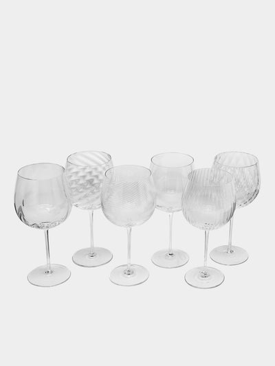 NasonMoretti - Tolomeo Hand-Blown Murano Red Wine Glasses (Set of 6) -  - ABASK - 