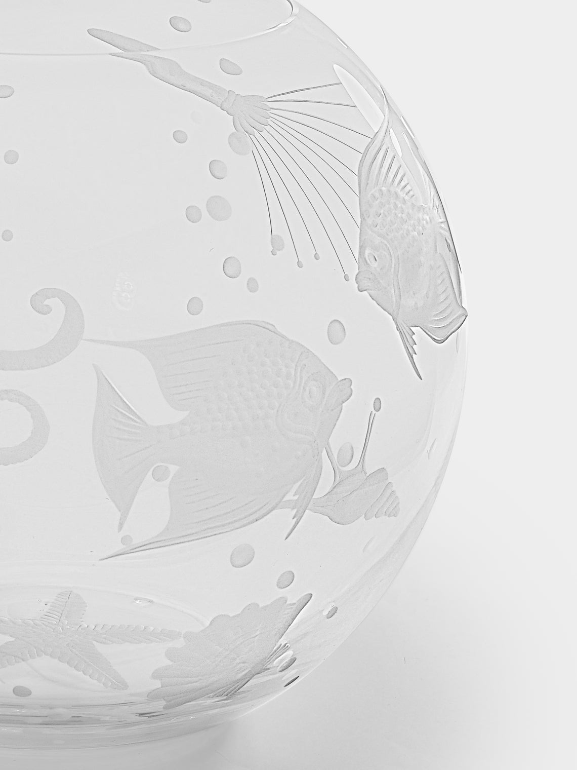 Artel - Frutti di Mare Hand-Engraved Crystal Large Vase -  - ABASK