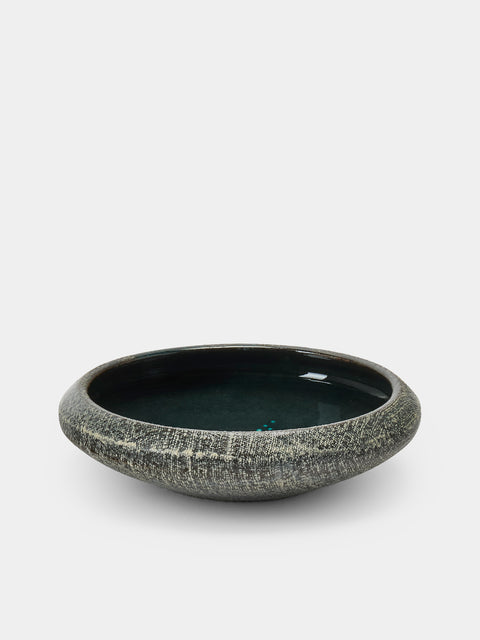 Masumi Ando - Textured Ceramic Plate (9in/23cm) - Green - ABASK - 