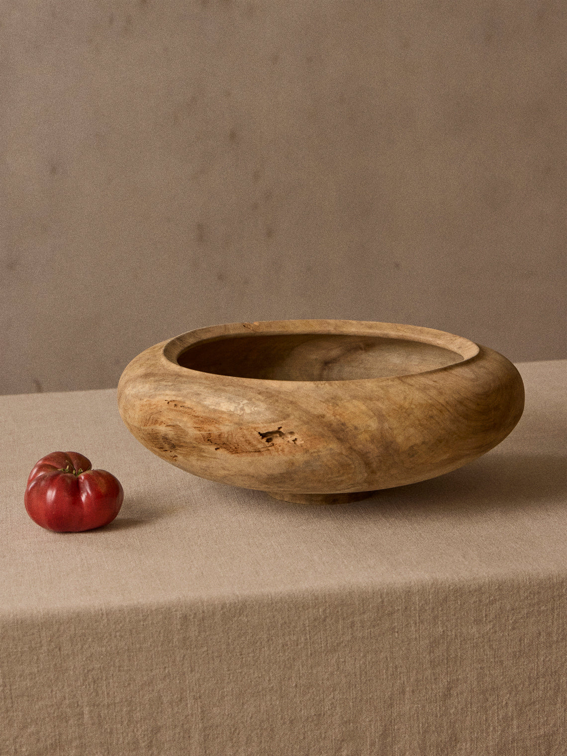 Iida Woodturning - Hand-Turned Dogwood Earth-Finish Bowl - Brown - ABASK