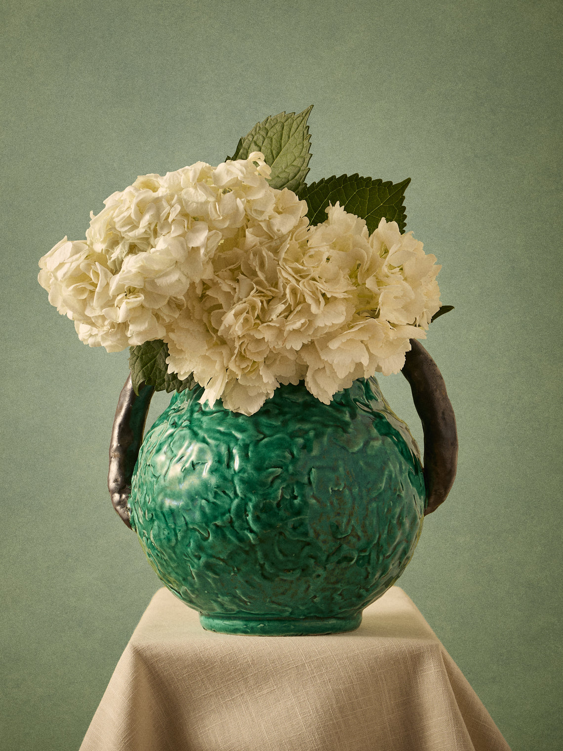 Antique and Vintage - MID CENTURY JEROME MASSIER VASE - Green - ABASK