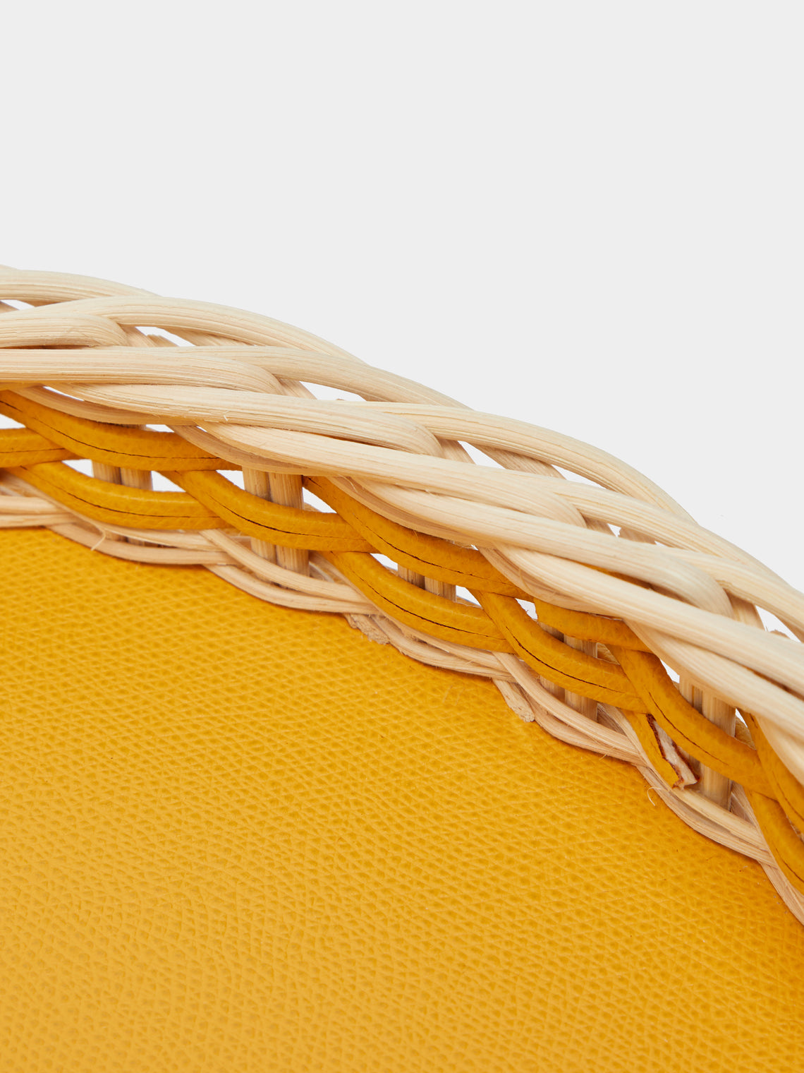Giobagnara - Orsay Rattan Round Tray - Yellow - ABASK