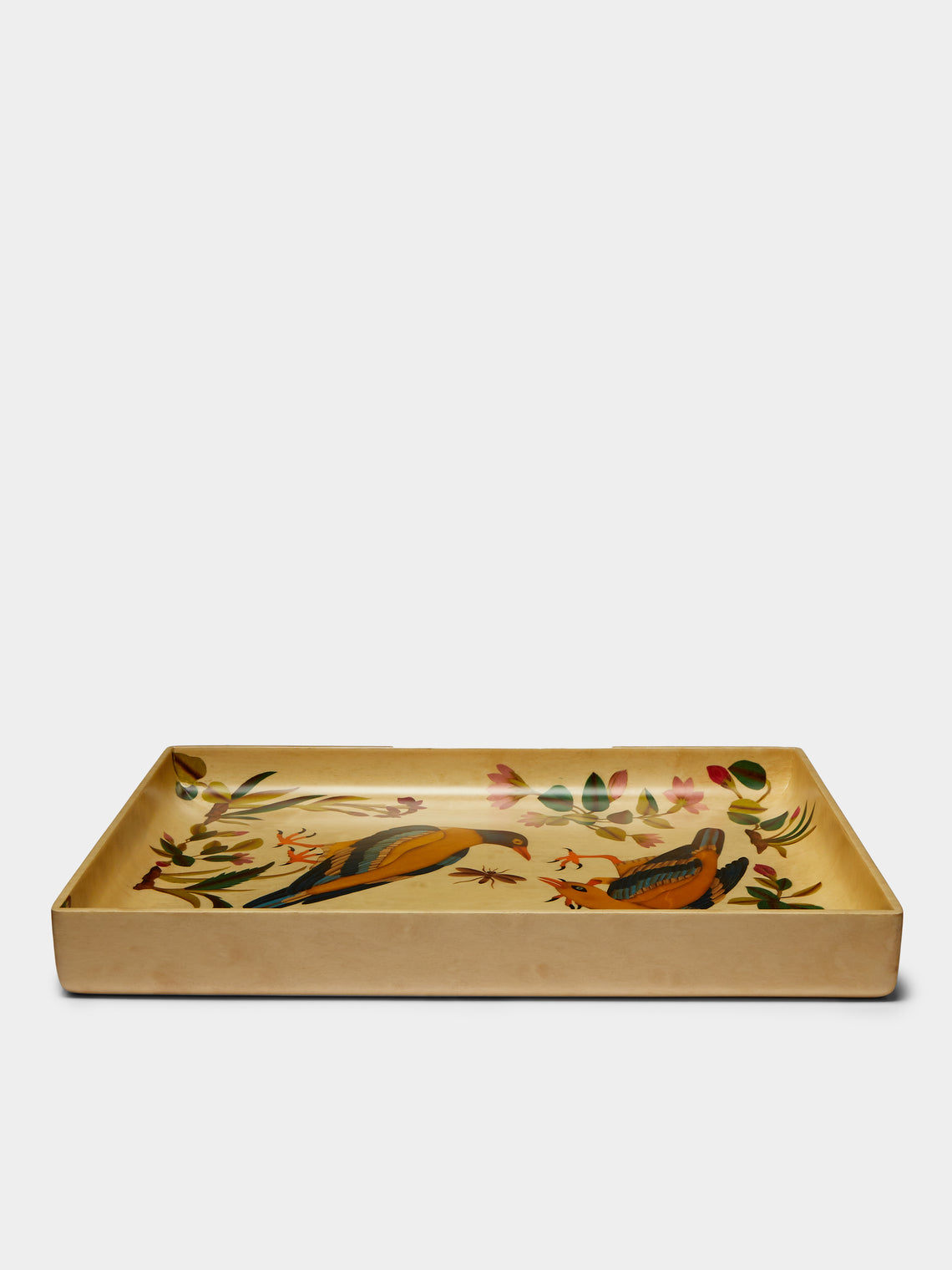 Silvia Furmanovich - Birds Marquetry Wood Small Tray -  - ABASK