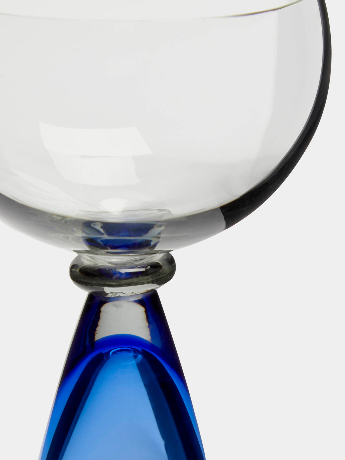 NasonMoretti - Archive Revival 1960 Flutflut Hand-Blown Murano Glass Champagne Coupes (Set of 2) - Blue - ABASK