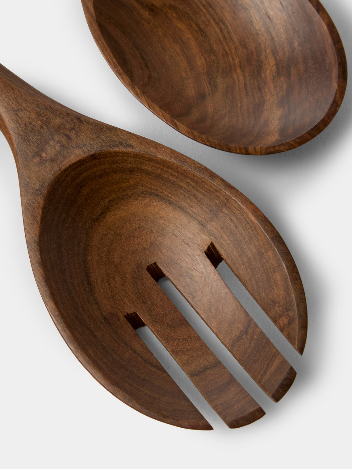 CasaLatina - Lara Toucan Hand-Carved Hardwood Salad Servers - Brown - ABASK