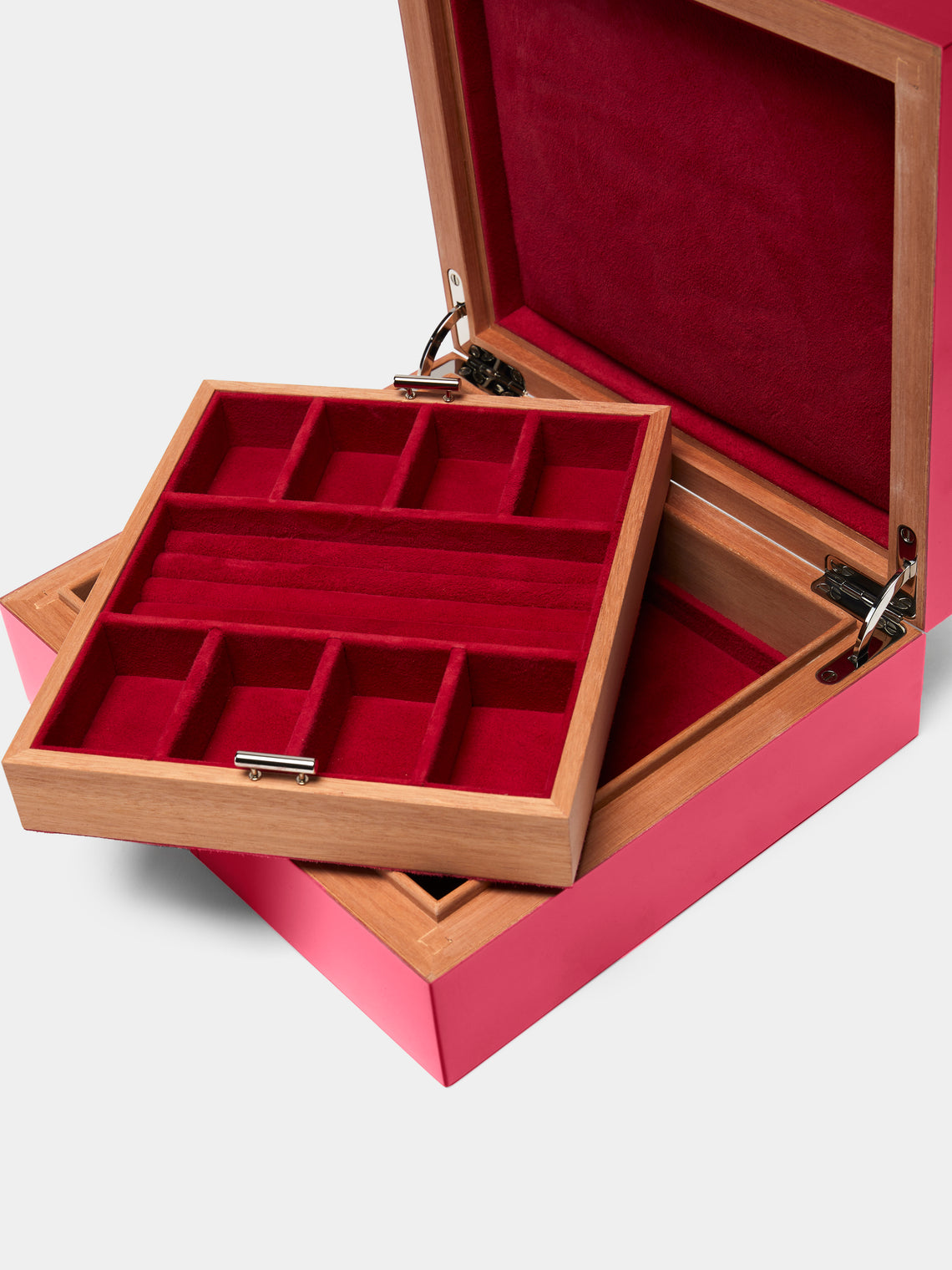Elie Bleu - Fruit Sycamore Jewelry and Watch Box - Pink - ABASK