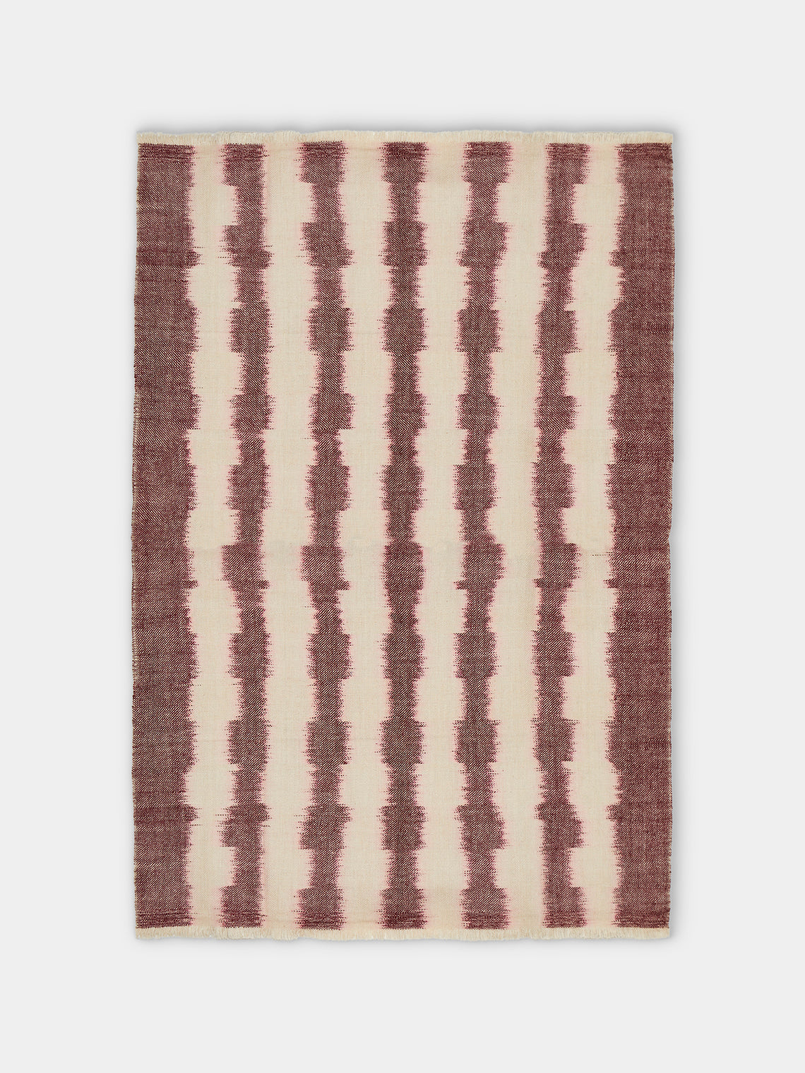 Me & K - Retro Ikat Cashmere Throw (69in/1.75m) - Red - ABASK - 