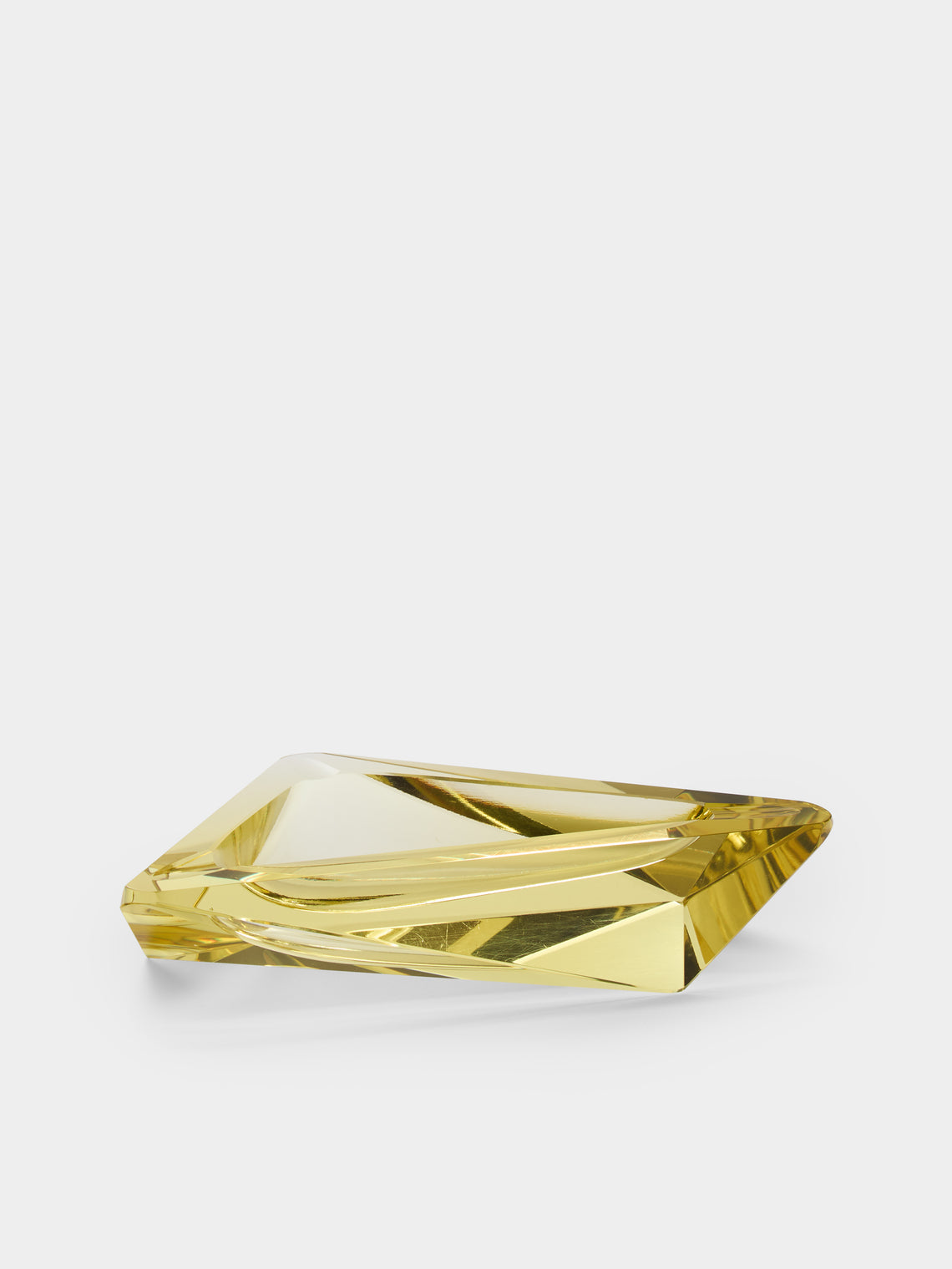 Antique and Vintage - 1970s Murano Glass Ashtray - Yellow - ABASK - 