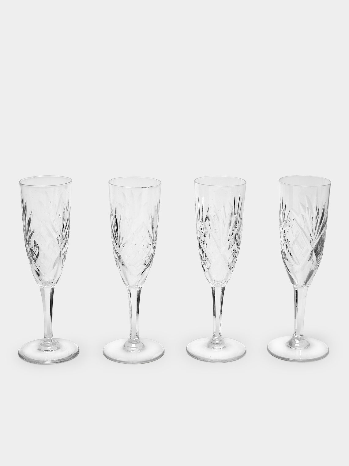 Antique and Vintage - 1950s Saint Louis Champagne Flutes (Set of 4) -  - ABASK