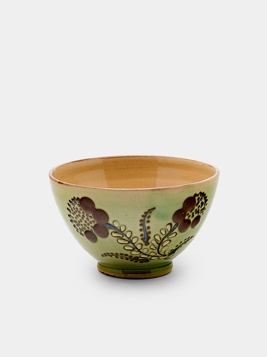 Poterie d’Évires - Flowers Hand-Painted Ceramic Petit Bowls (Set of 6) - Green - ABASK