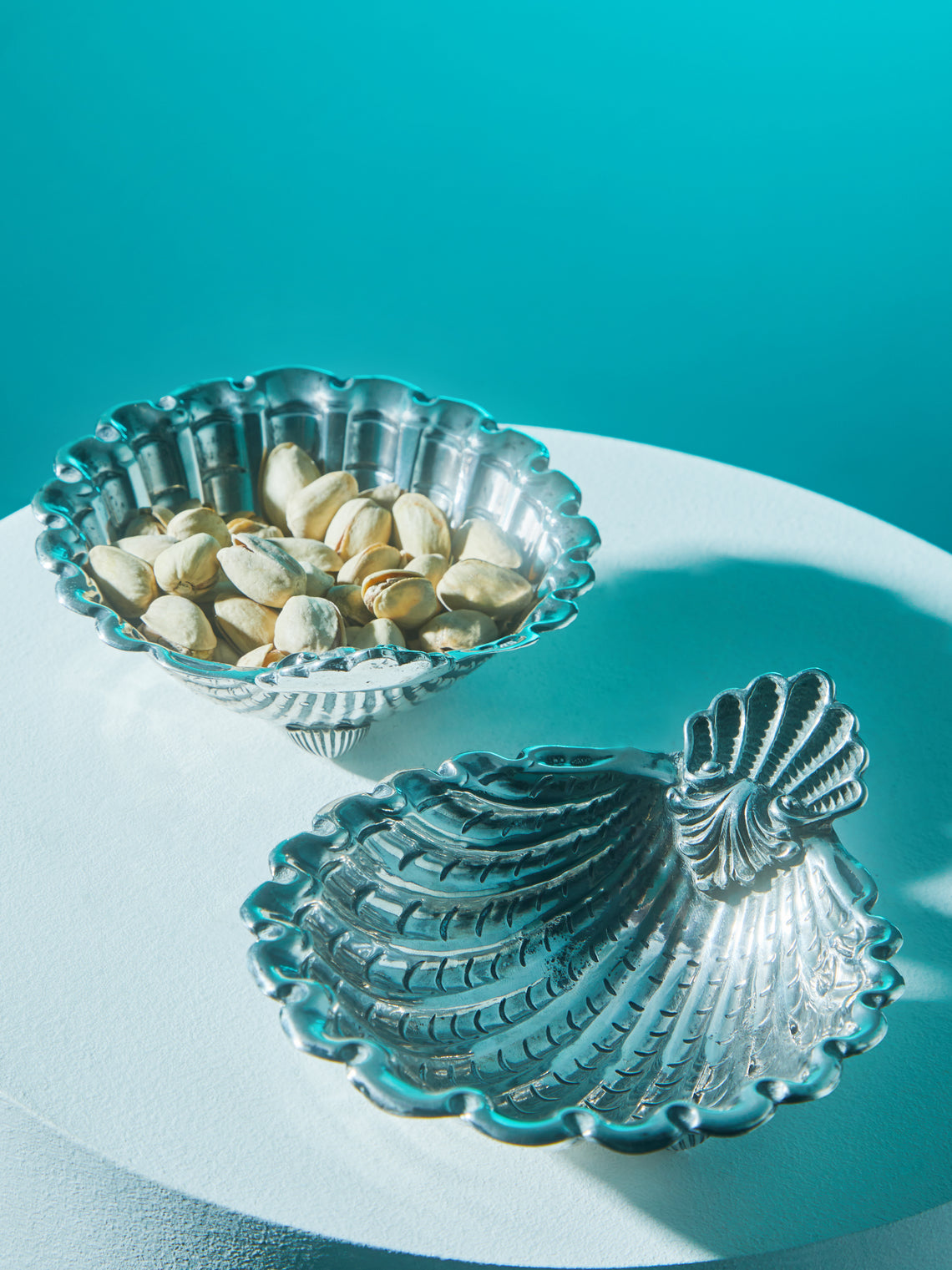 Antique and Vintage - 1940s Solid Silver Shell Dishes (Set of 2) -  - ABASK