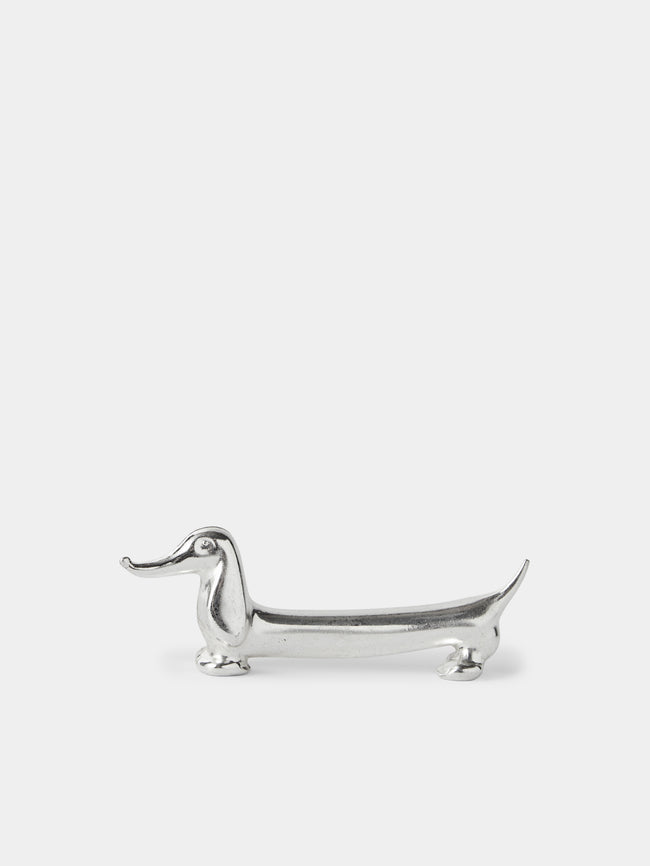 Antique and Vintage - Mid Century Silver Plated Dachshund Knife Rests (Set of 14) - Silver - ABASK - 