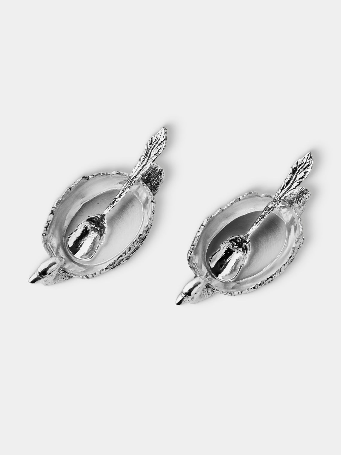 Pampaloni - Swan Silver-Plated Salt and Pepper Pots (Set of 2) - Silver - ABASK