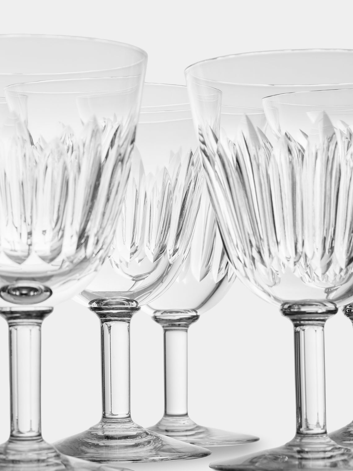 Antique and Vintage - Mid-Century Baccarat Casino Crystal Wine Glasses (Set of 18) - Clear - ABASK