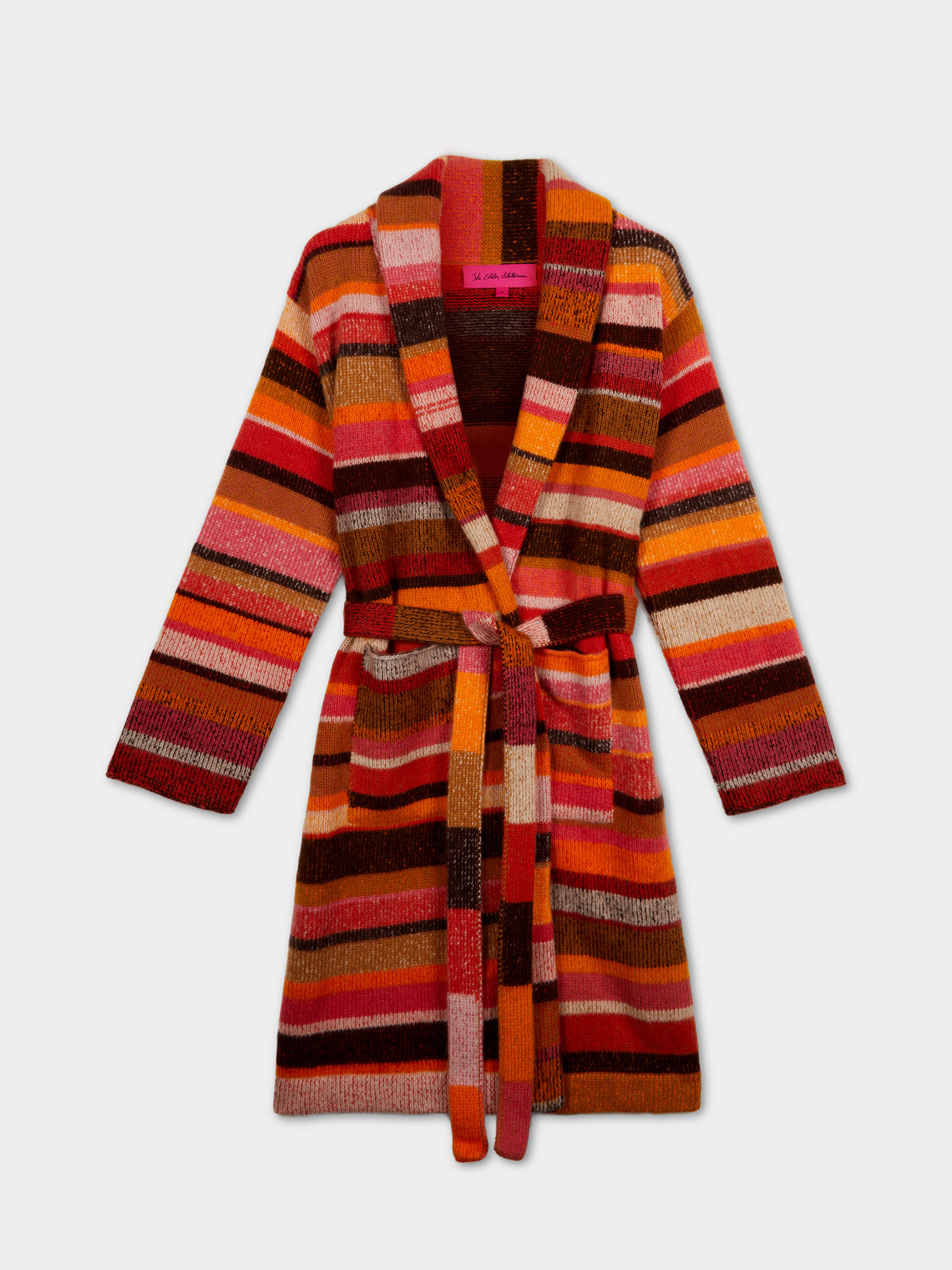 The Elder Statesman - Stripe Super Soft Cashmere Robe (Small) -  - ABASK - 