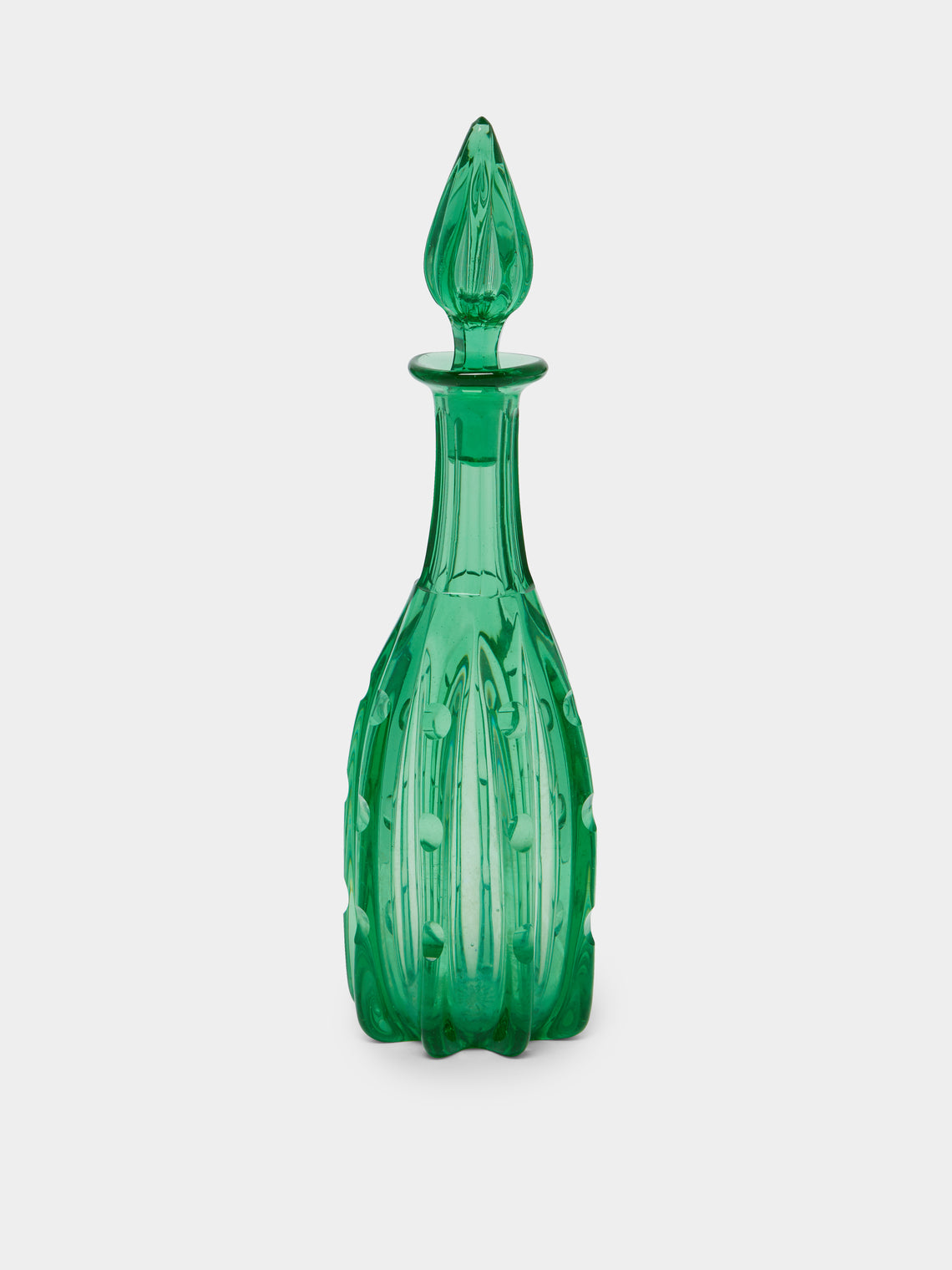 Antique and Vintage - 1930s Arts & Crafts Lens-Cut Glass Decanter (Set of 2) -  - ABASK