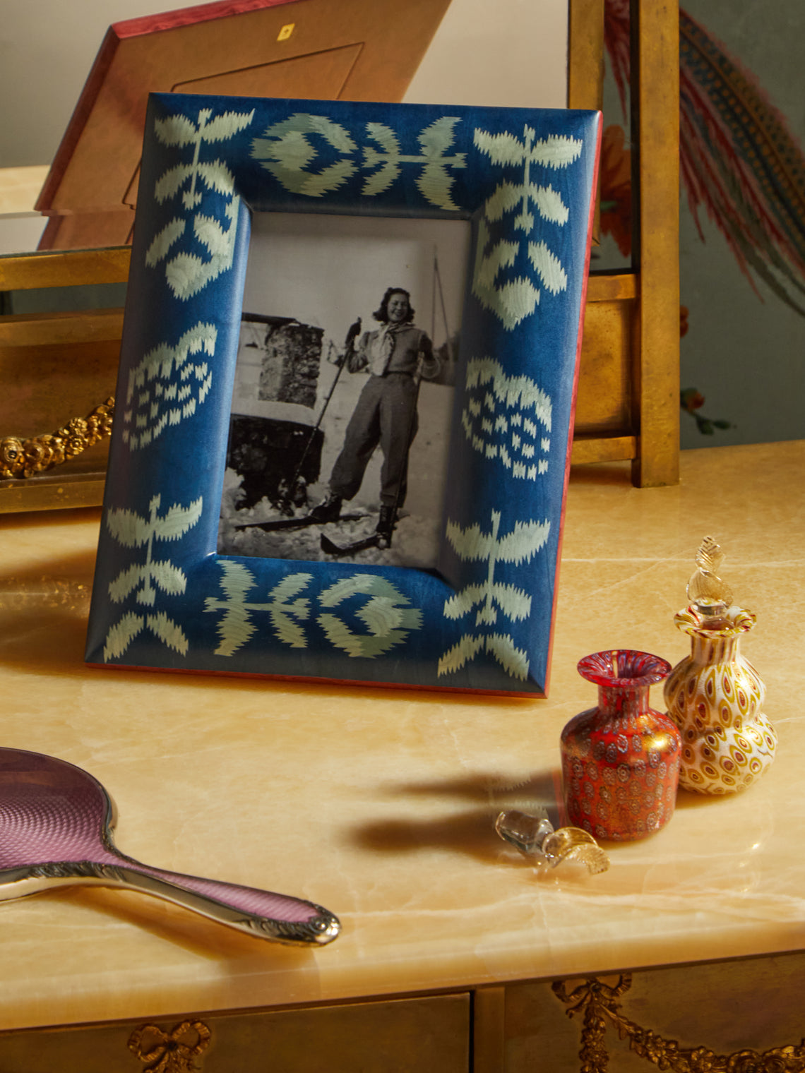 Silvia Furmanovich - Ikat Marquetry Wood Photo Frame -  - ABASK