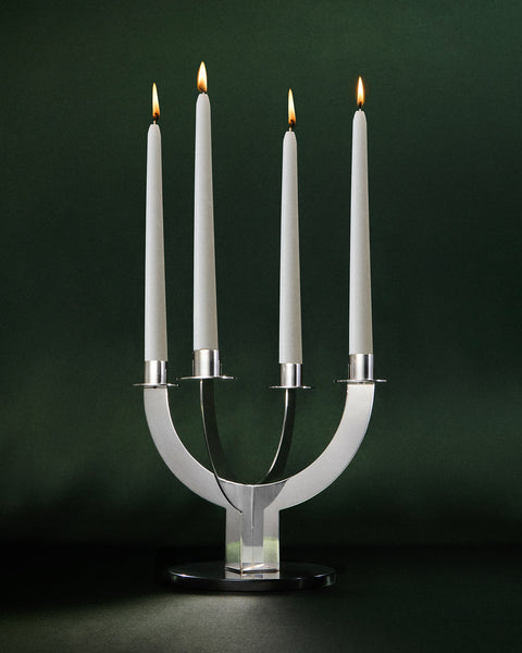 San Lorenzo - 1993 Lella and Massimo Vignelli Sterling Silver Candelabra - Silver - ABASK