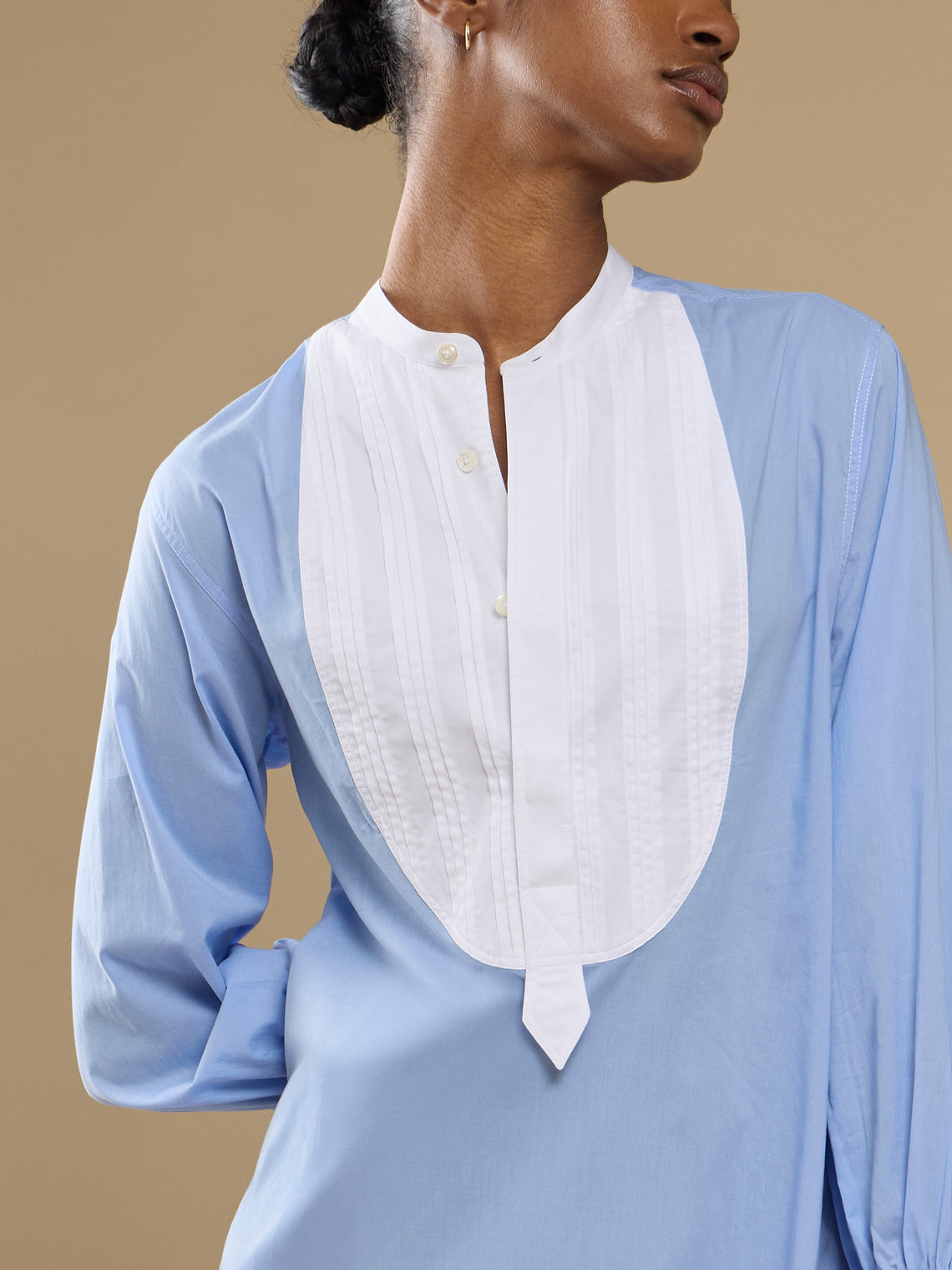 Sebline - Painter’s Cotton Shirt Dress | Size: S - Light Blue - ABASK
