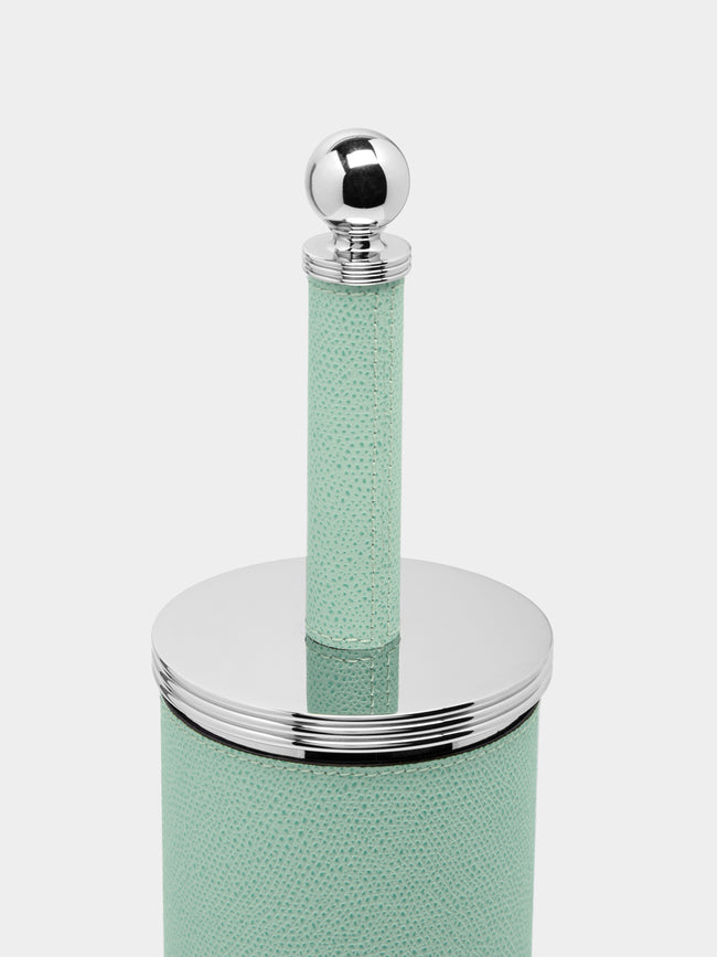 Giobagnara - Amalfi Leather Toilet Brush - Light green - ABASK