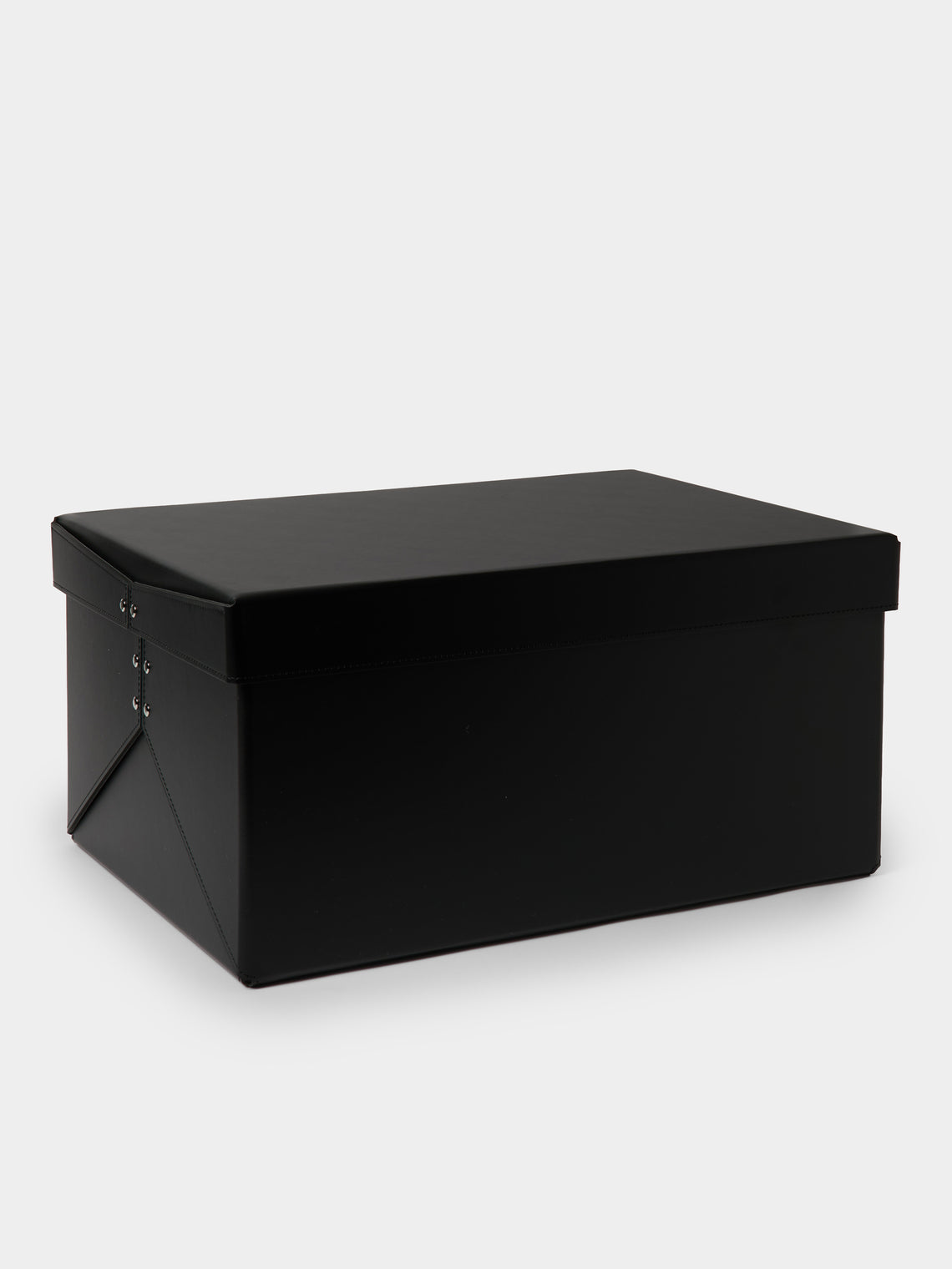 Pinetti - Origami Leather Large Storage Box - Black - ABASK