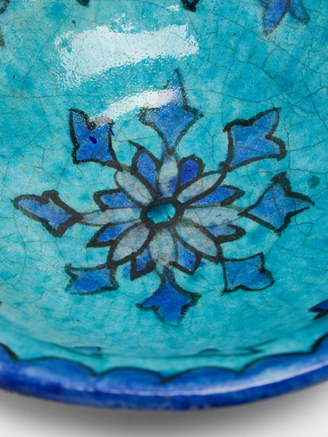 Antique and Vintage - 1950s Persian Ceramic Serving Bowl -  - ABASK