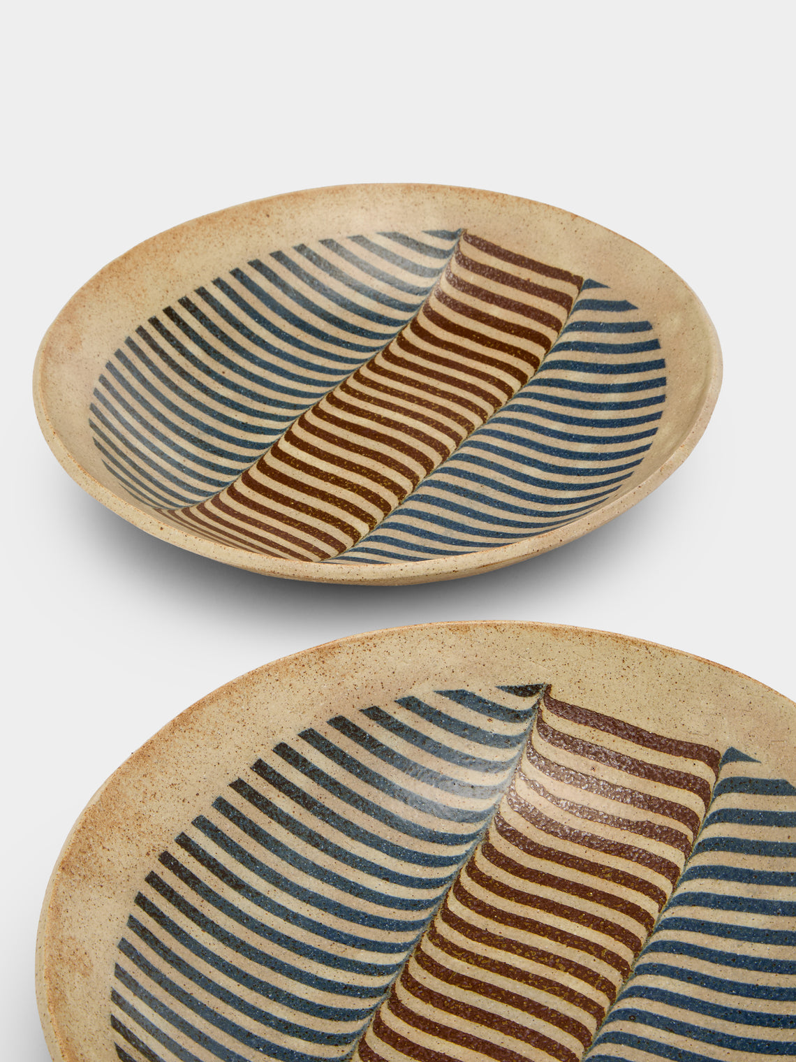 Makidani-gama - Nerikomi Ceramic Serving Plates – 12in/30cm (Set of 2) - Multiple - ABASK