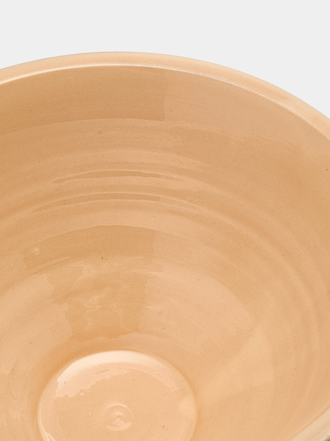 Poterie d’Évires - Flowers Hand-Painted Ceramic Large Serving Bowl - Dark brown - ABASK