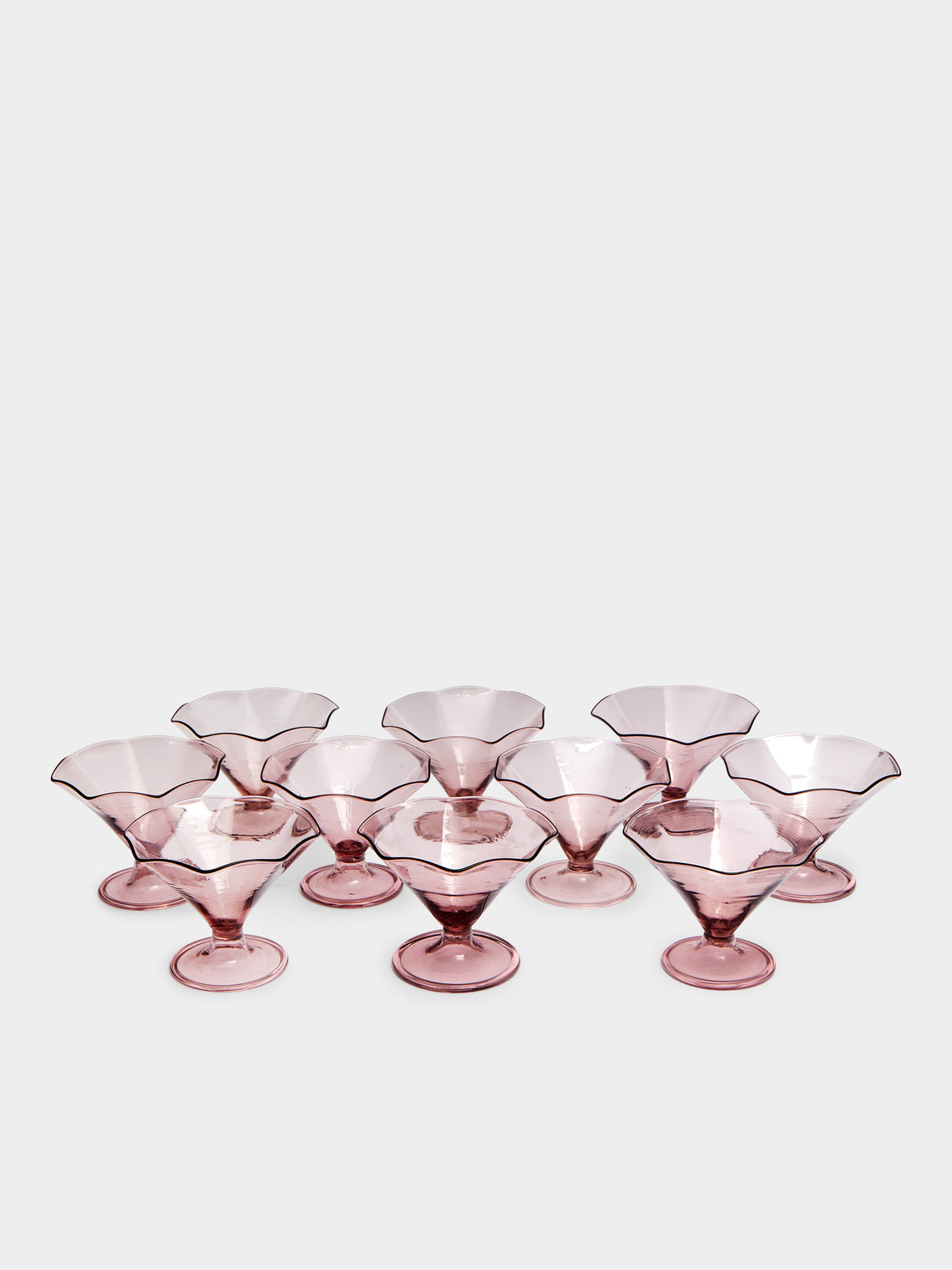 Antique and Vintage - 1920 Murano Glass Ice Cream Bowls (Set of 10) -  - ABASK