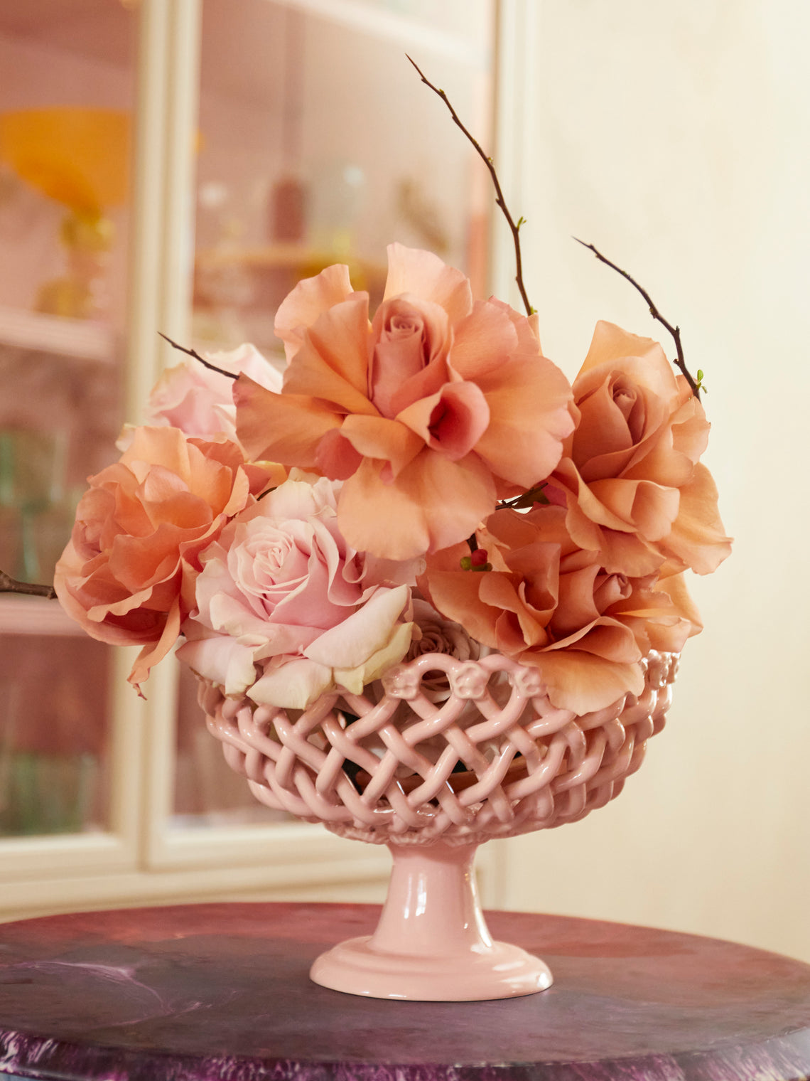 Maison Pichon Uzès - Hand-Glazed Ceramic Braided Raised Bowl -  - ABASK