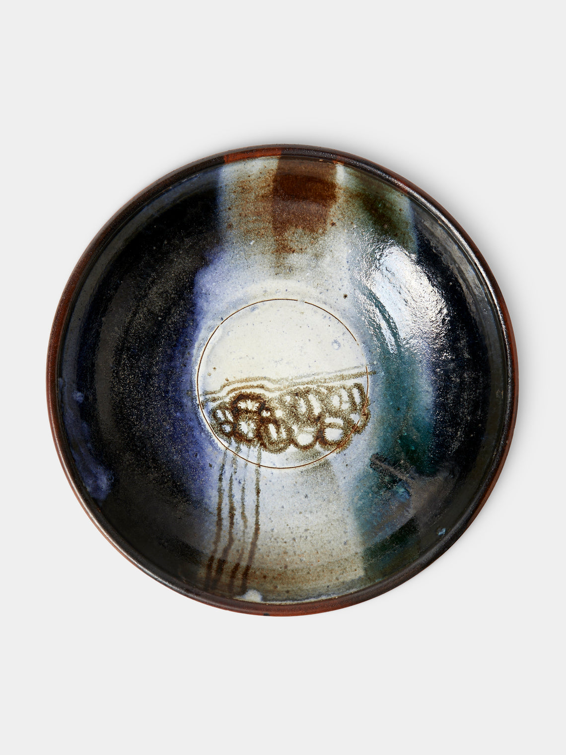 Antique and Vintage - Mid-Century Ceramic Abstract-Pattern Large Serving Bowl - Multiple - ABASK