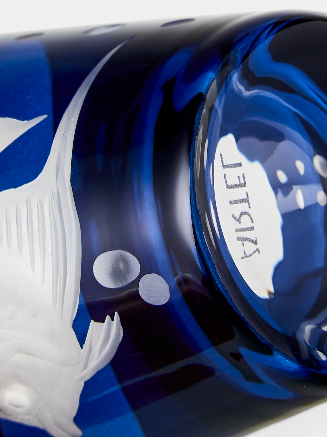 Artel - Sea Life Hand-Engraved Crystal Shot Glasses (Set of 6) - Blue - ABASK