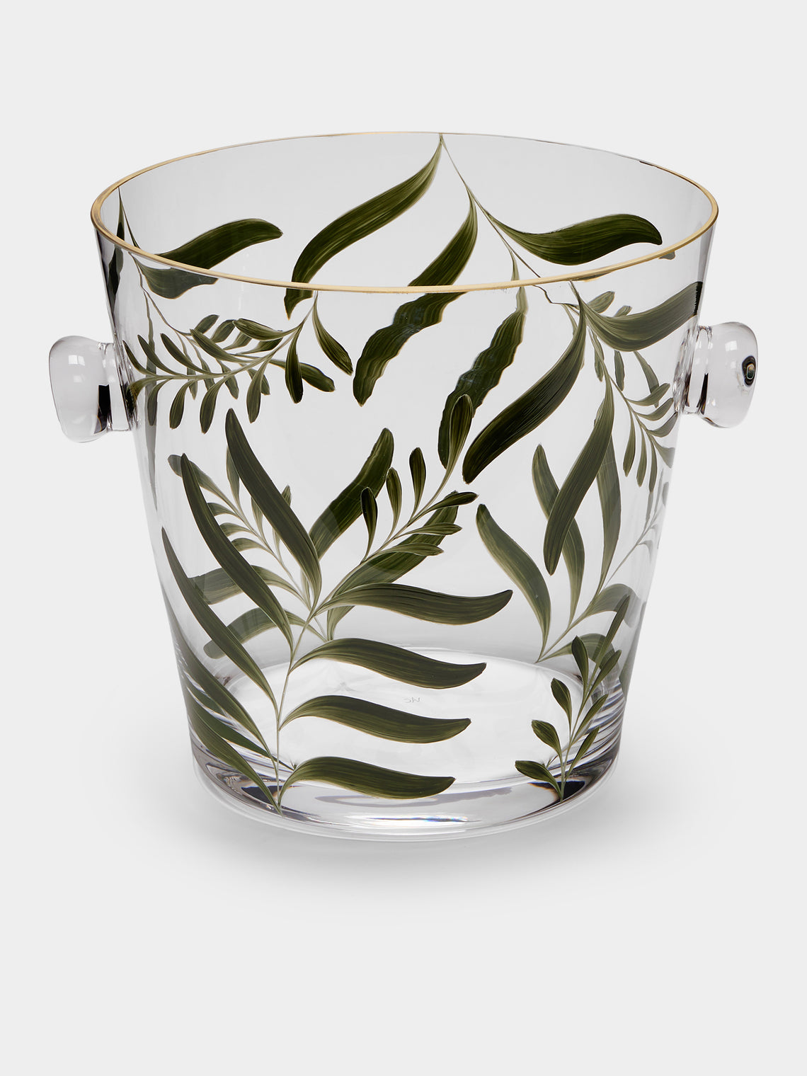 Los Vasos de Agua Clara - Saanen Hand-Painted Crystal Champagne Cooler - Green - ABASK - 